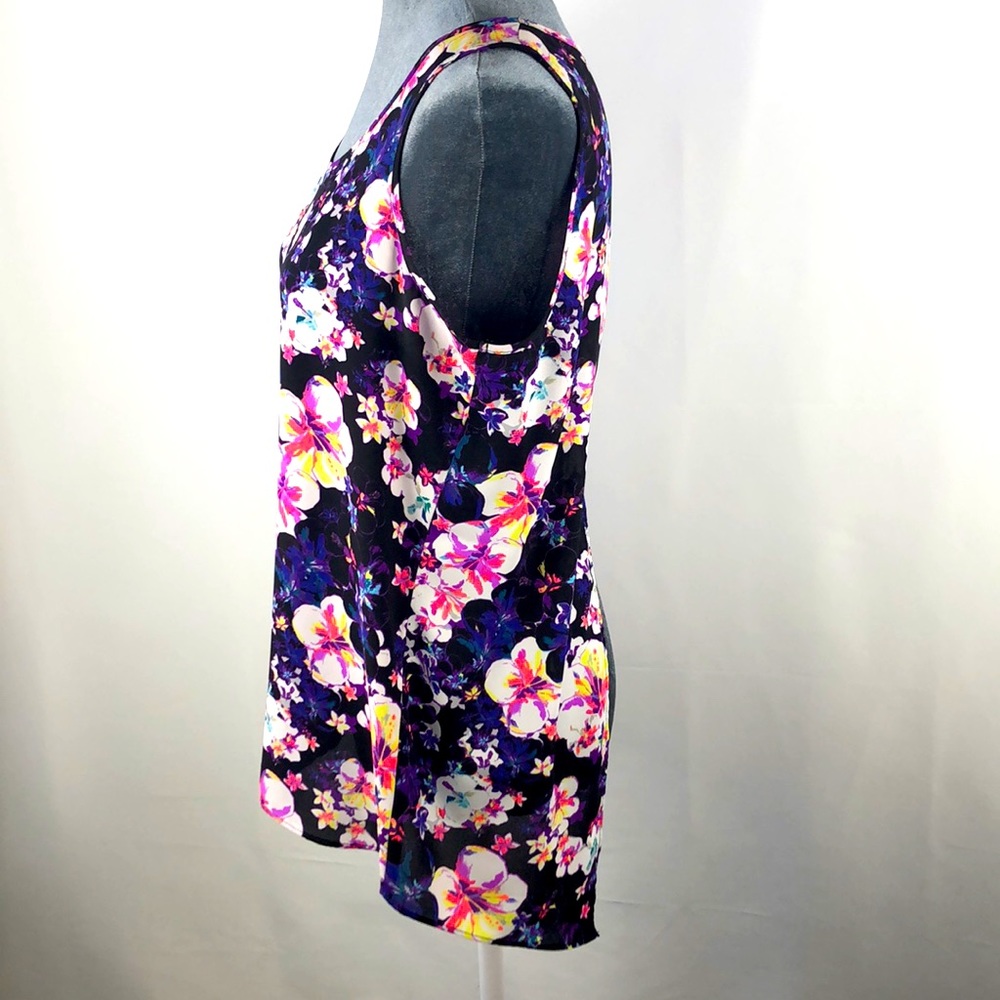 Express Floral Split Back Tank Size M - Picture 2 of 6